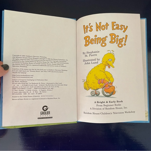 Sesame Street It’s Not Easy Being Big! A Bright and Early Book - Picture 3 of 4